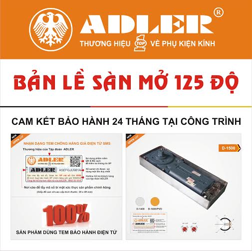 Bản lề sàn thẩm thấu Titan D-1500